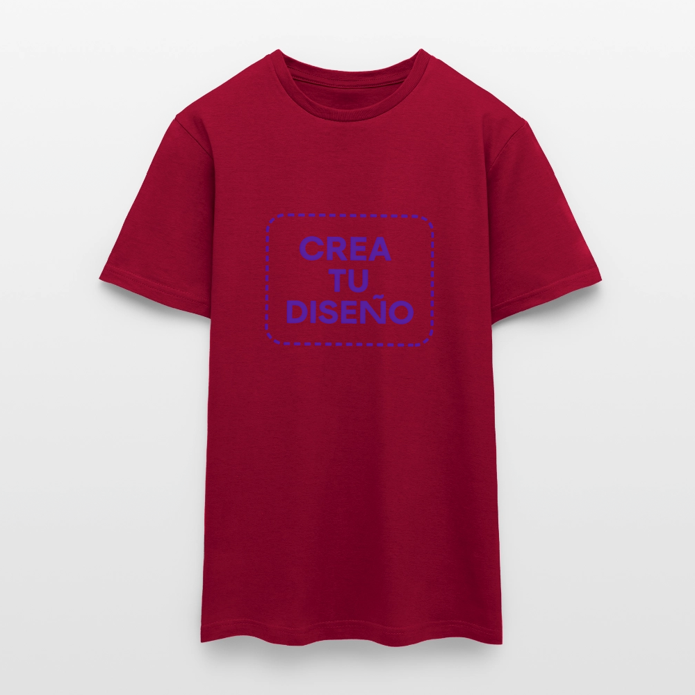 Camiseta negra personalizable - rojo ladrillo