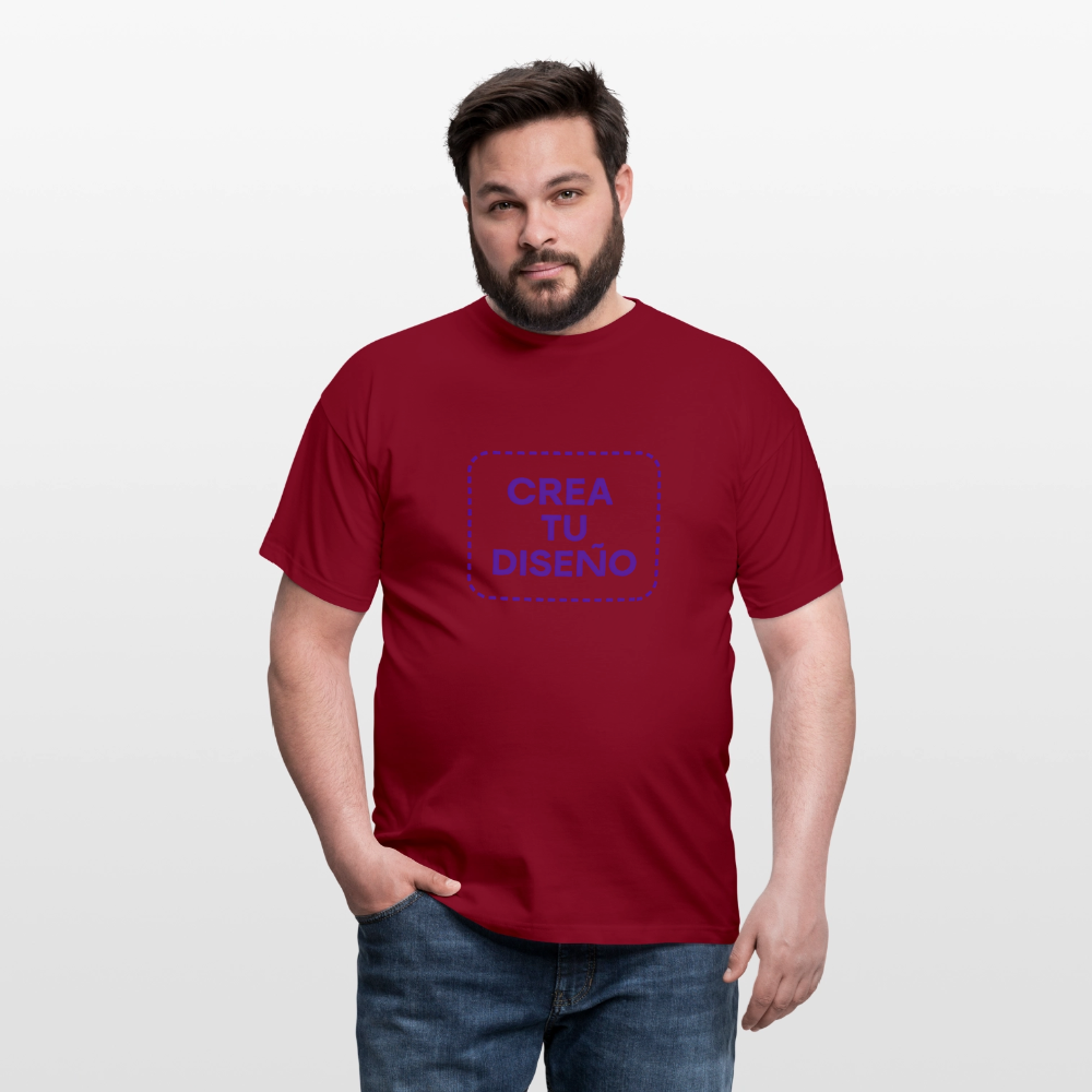Camiseta negra personalizable - rojo ladrillo
