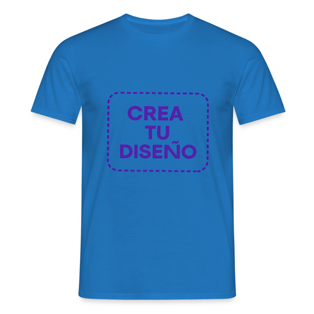 Camiseta negra personalizable - azul intenso