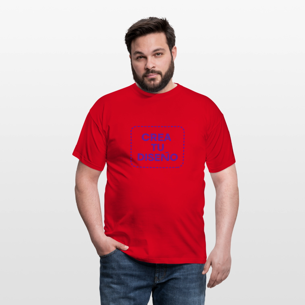 Camiseta negra personalizable - rojo