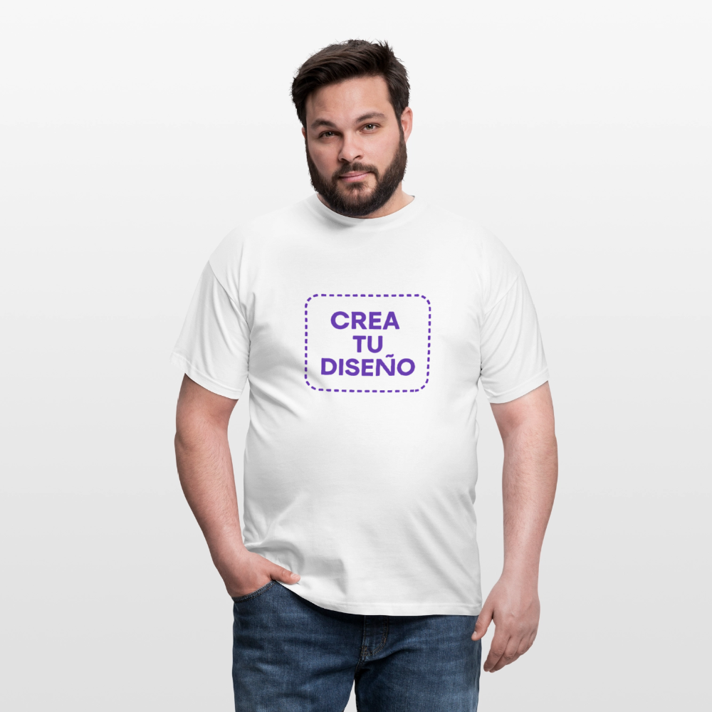 Camiseta negra personalizable - blanco