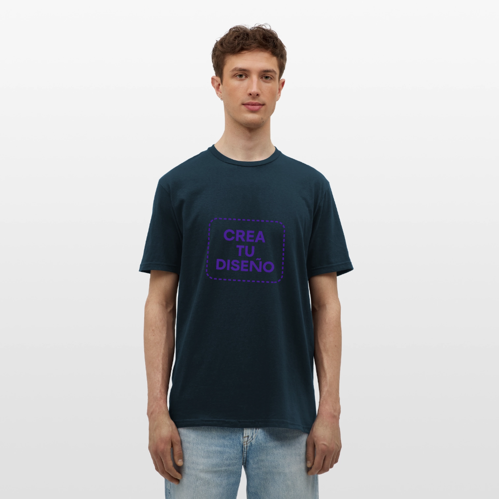 Camiseta negra personalizable - azul marino