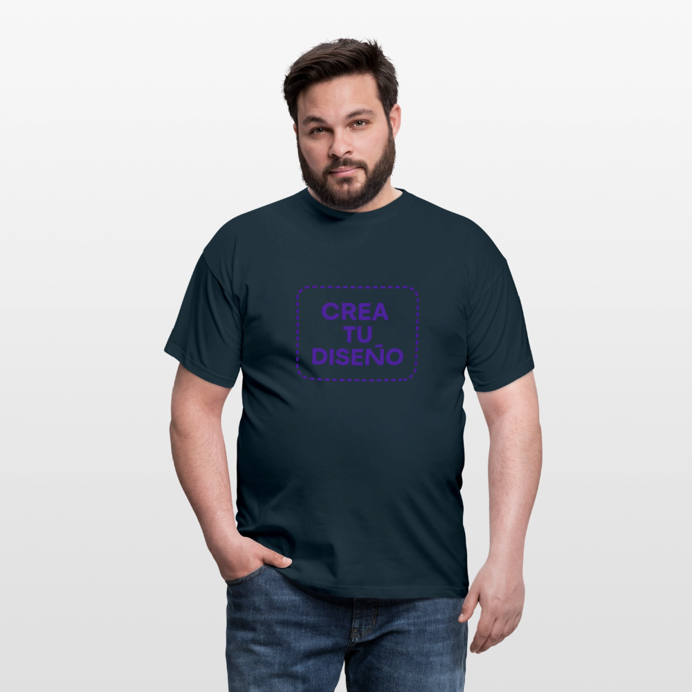 Camiseta negra personalizable - azul marino