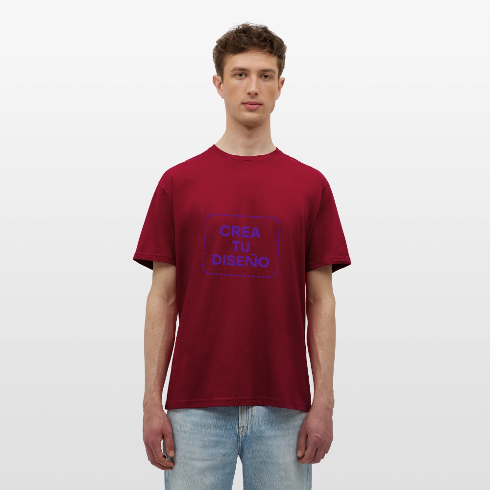 Camiseta negra personalizable - rojo ladrillo
