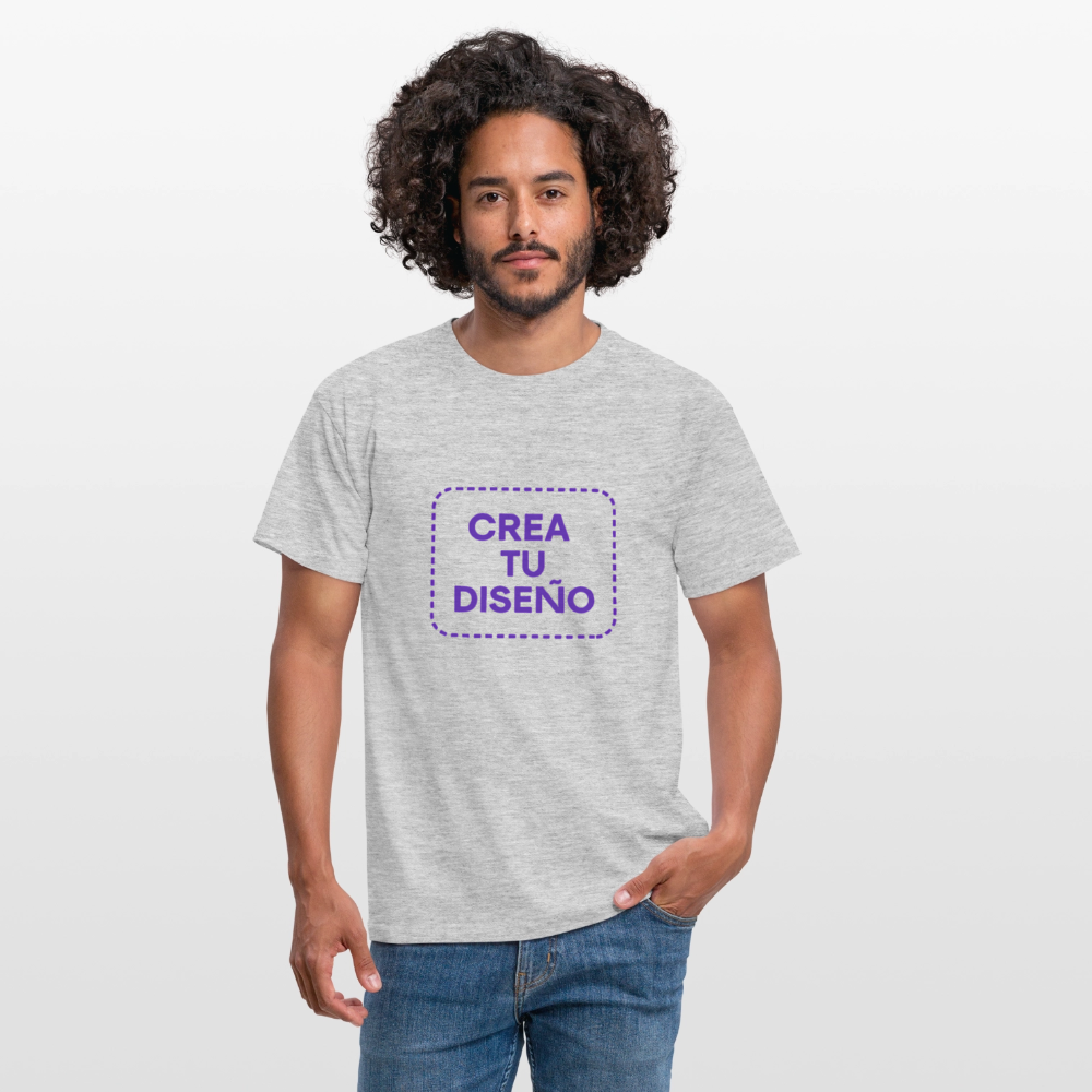 Camiseta negra personalizable - gris jaspeado
