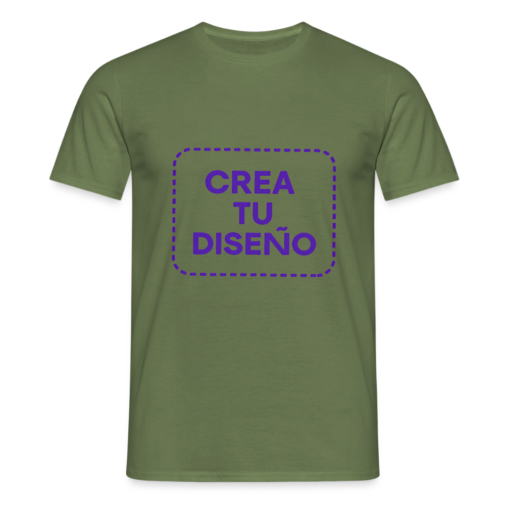 Camiseta negra personalizable - verde oliva