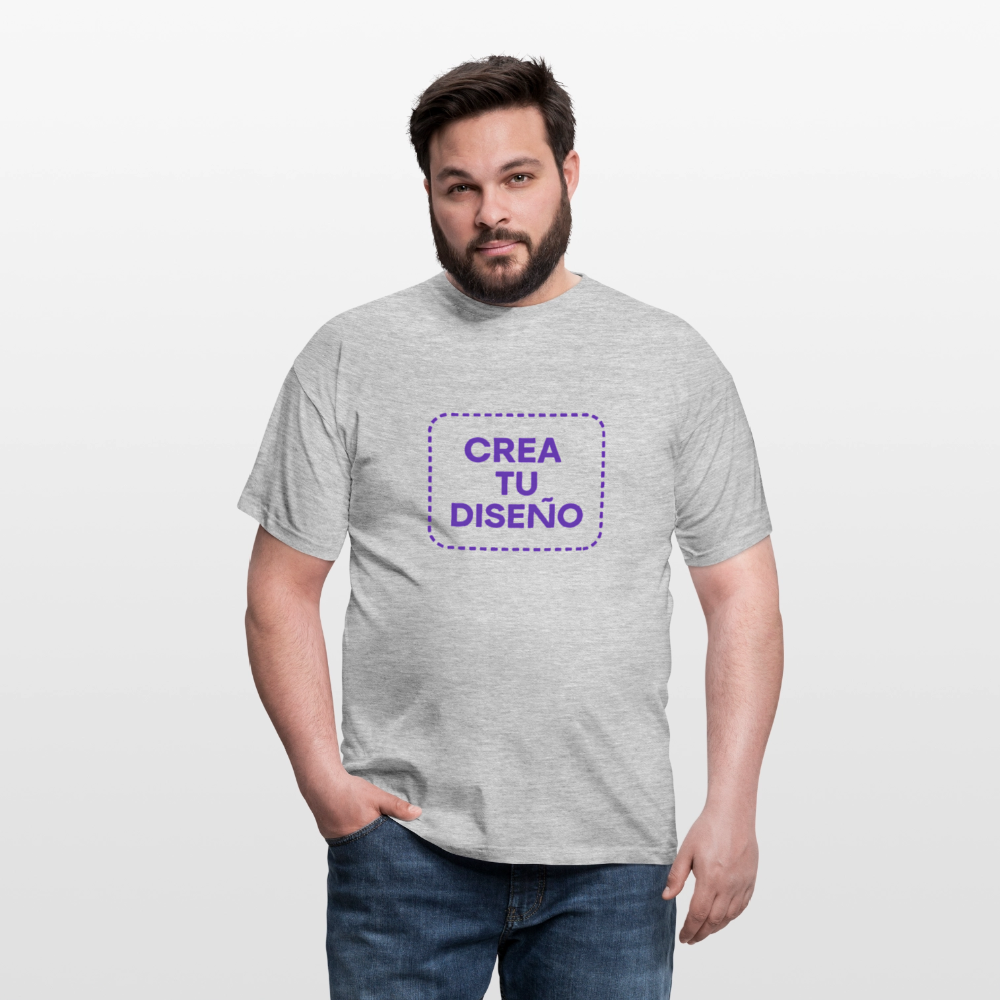 Camiseta negra personalizable - gris jaspeado