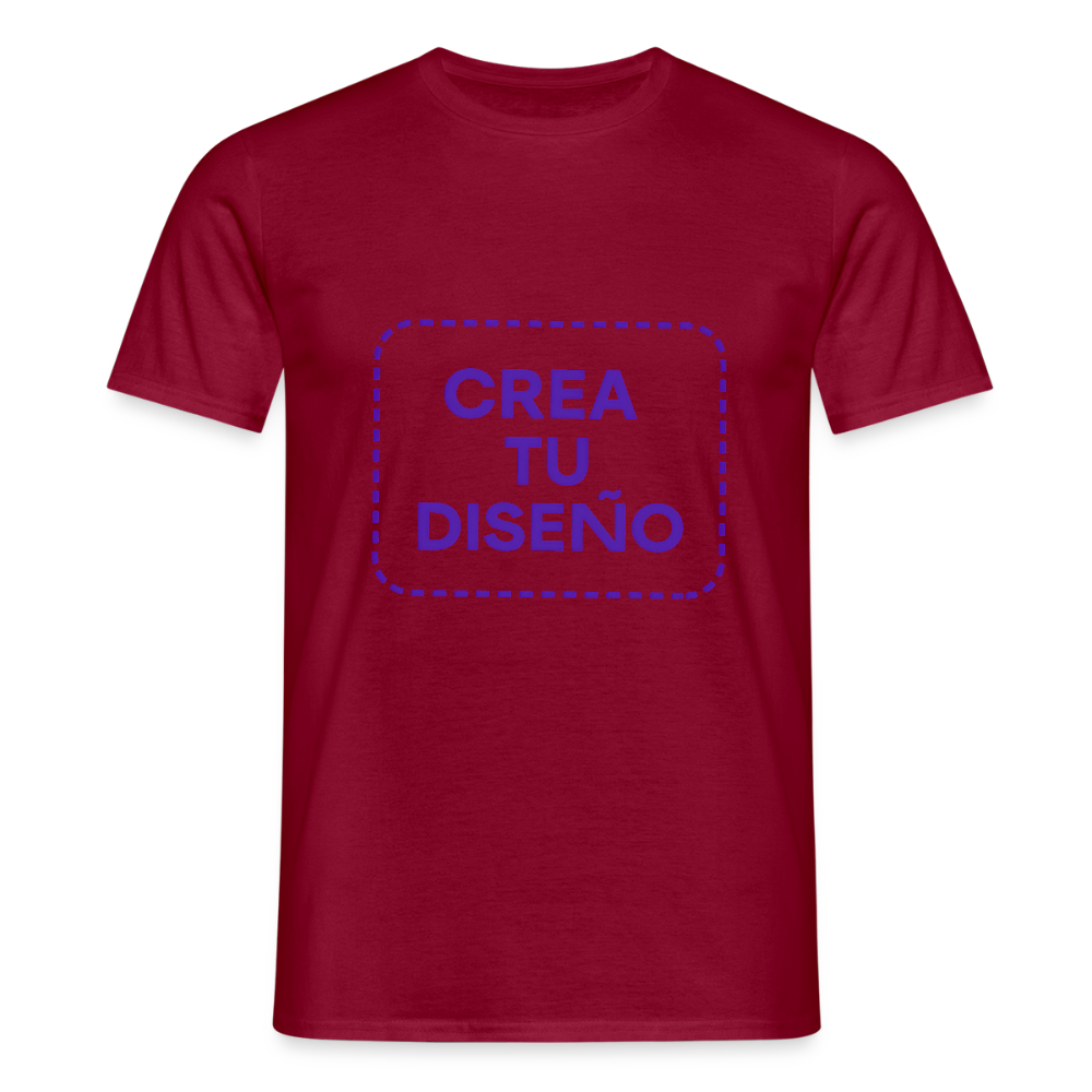 Camiseta negra personalizable - rojo ladrillo