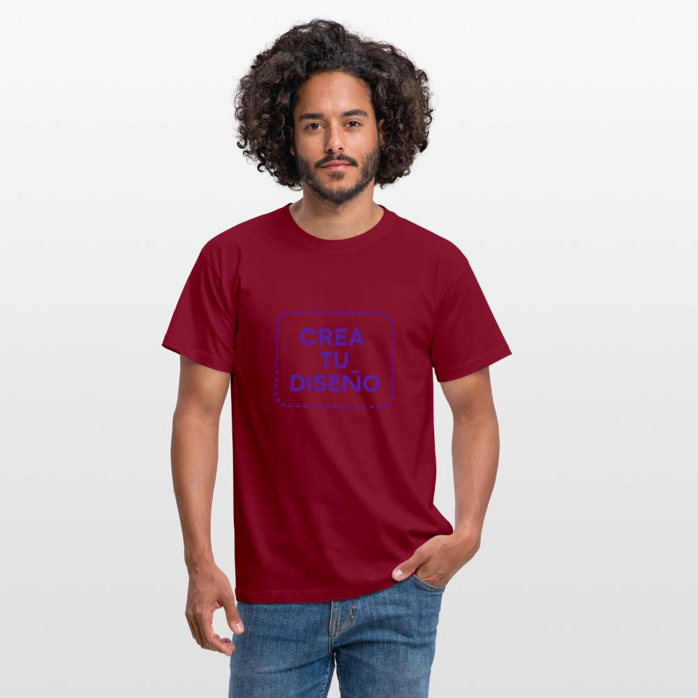 Camiseta negra personalizable - rojo ladrillo