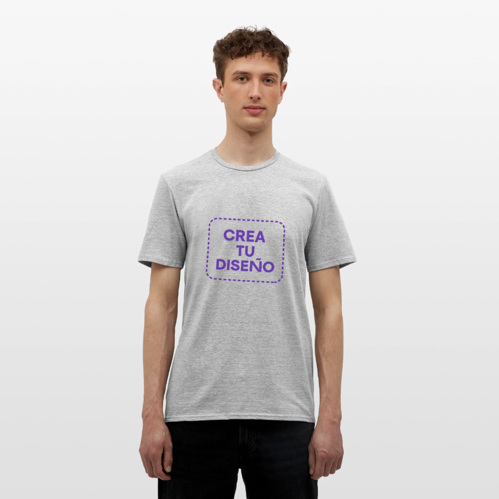 Camiseta negra personalizable - gris jaspeado
