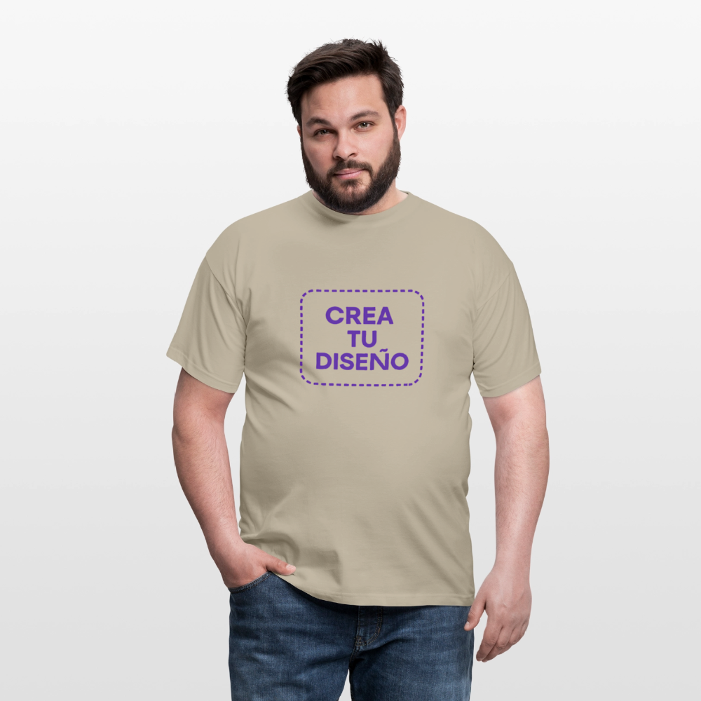 Camiseta negra personalizable - beige arena
