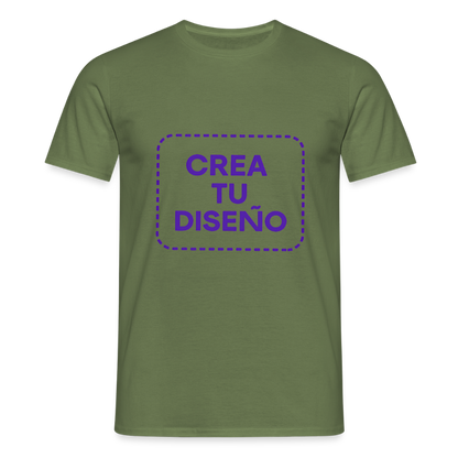 Camiseta negra personalizable - verde oliva