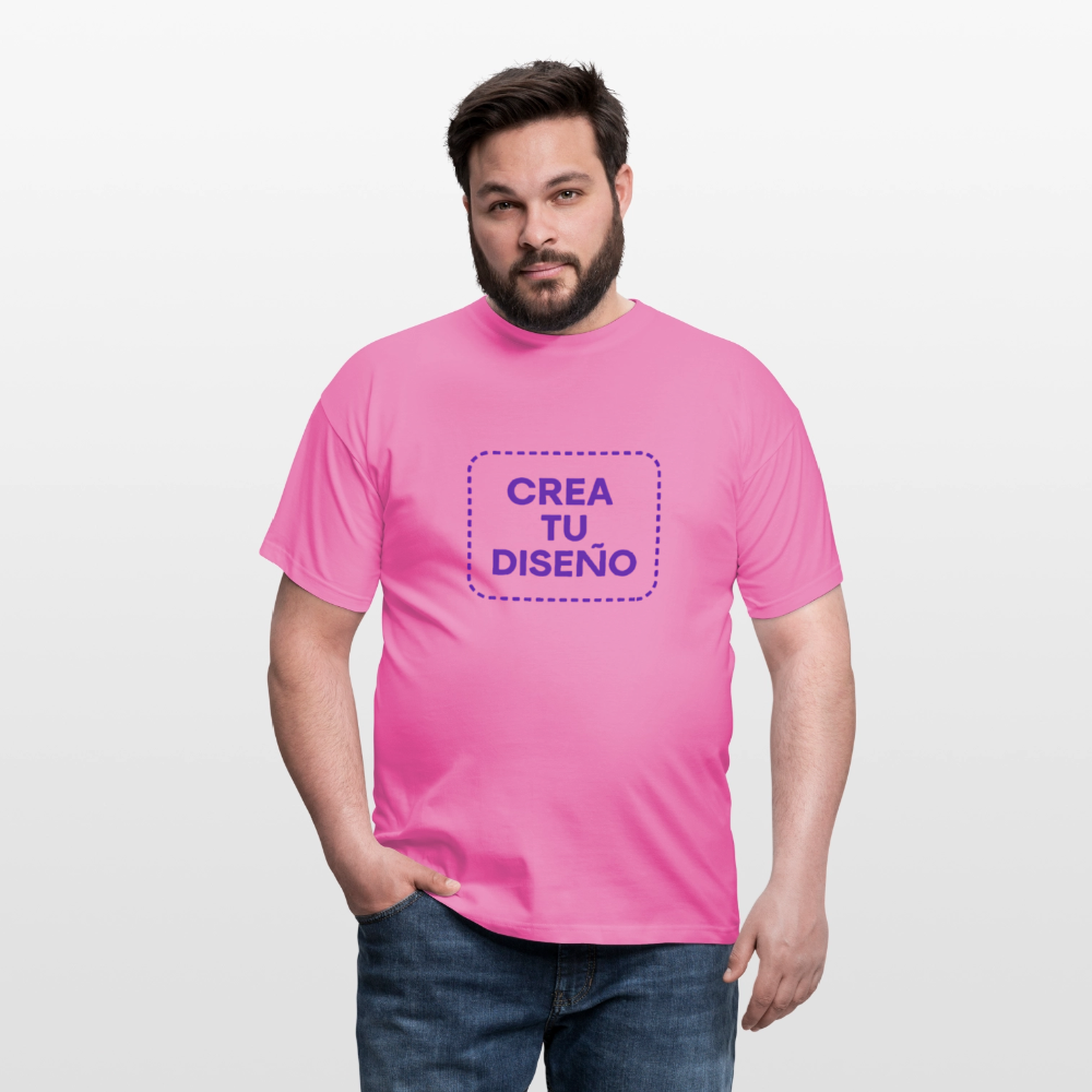 Camiseta negra personalizable - rosa