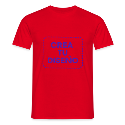 Camiseta negra personalizable - rojo