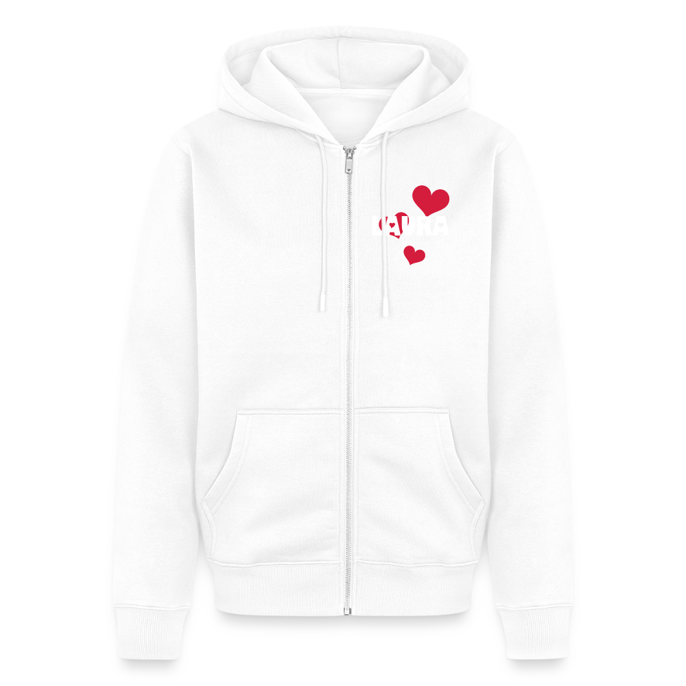 Chaqueta con capucha premium unisex - blanco