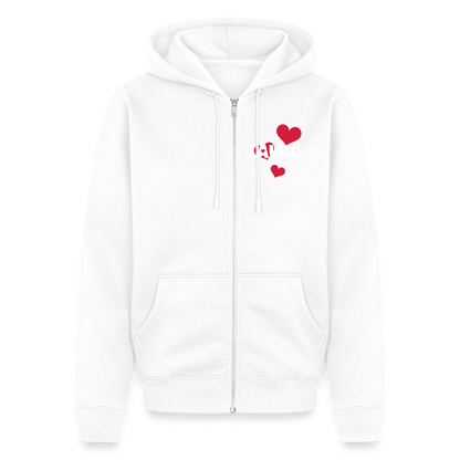 Chaqueta con capucha premium unisex - blanco