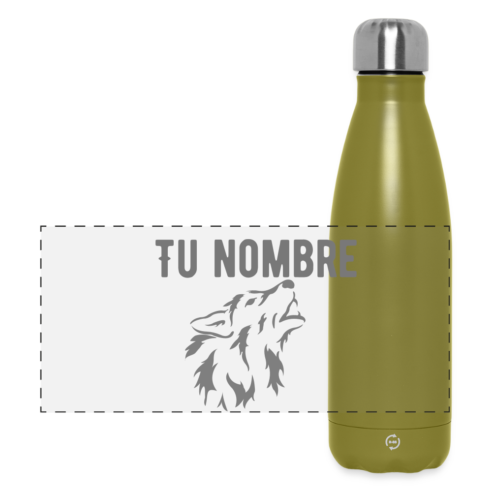 Botella de agua isotérmica 500 ml personalizable - olive green