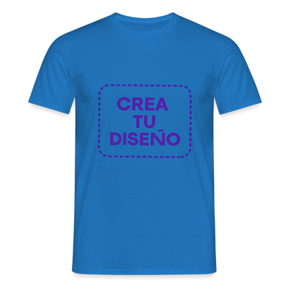 Camiseta negra personalizable - azul intenso