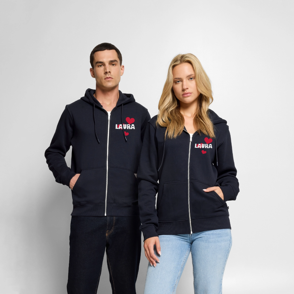 Chaqueta con capucha premium unisex - azul marino