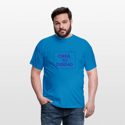 Camiseta negra personalizable - azul intenso