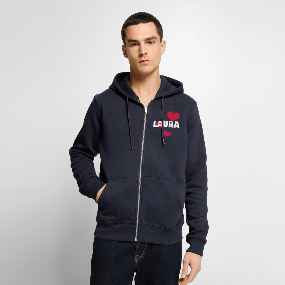 Chaqueta con capucha premium unisex - azul marino