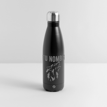 Botella de agua isotérmica 500 ml personalizable - negro