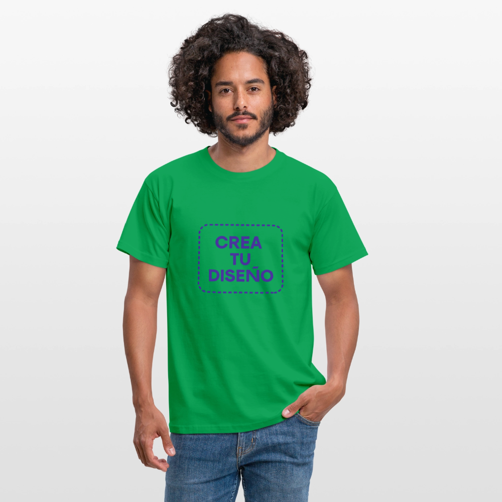 Camiseta negra personalizable - verde 