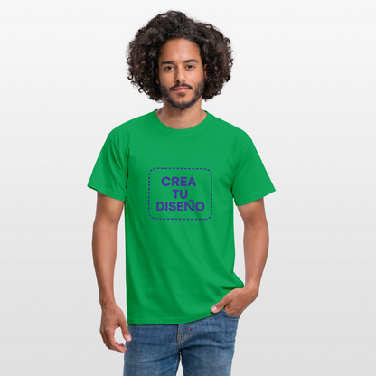 Camiseta negra personalizable - verde 