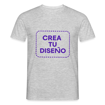 Camiseta negra personalizable - gris jaspeado