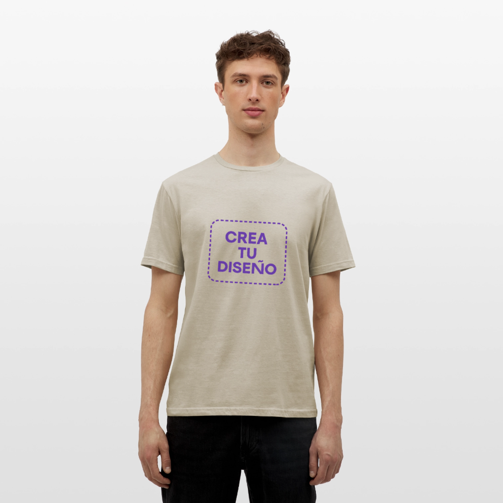 Camiseta negra personalizable - beige arena