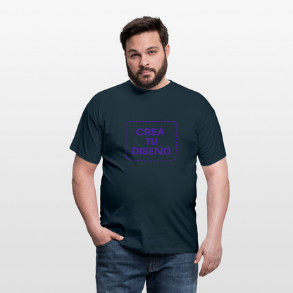 Camiseta negra personalizable - azul marino