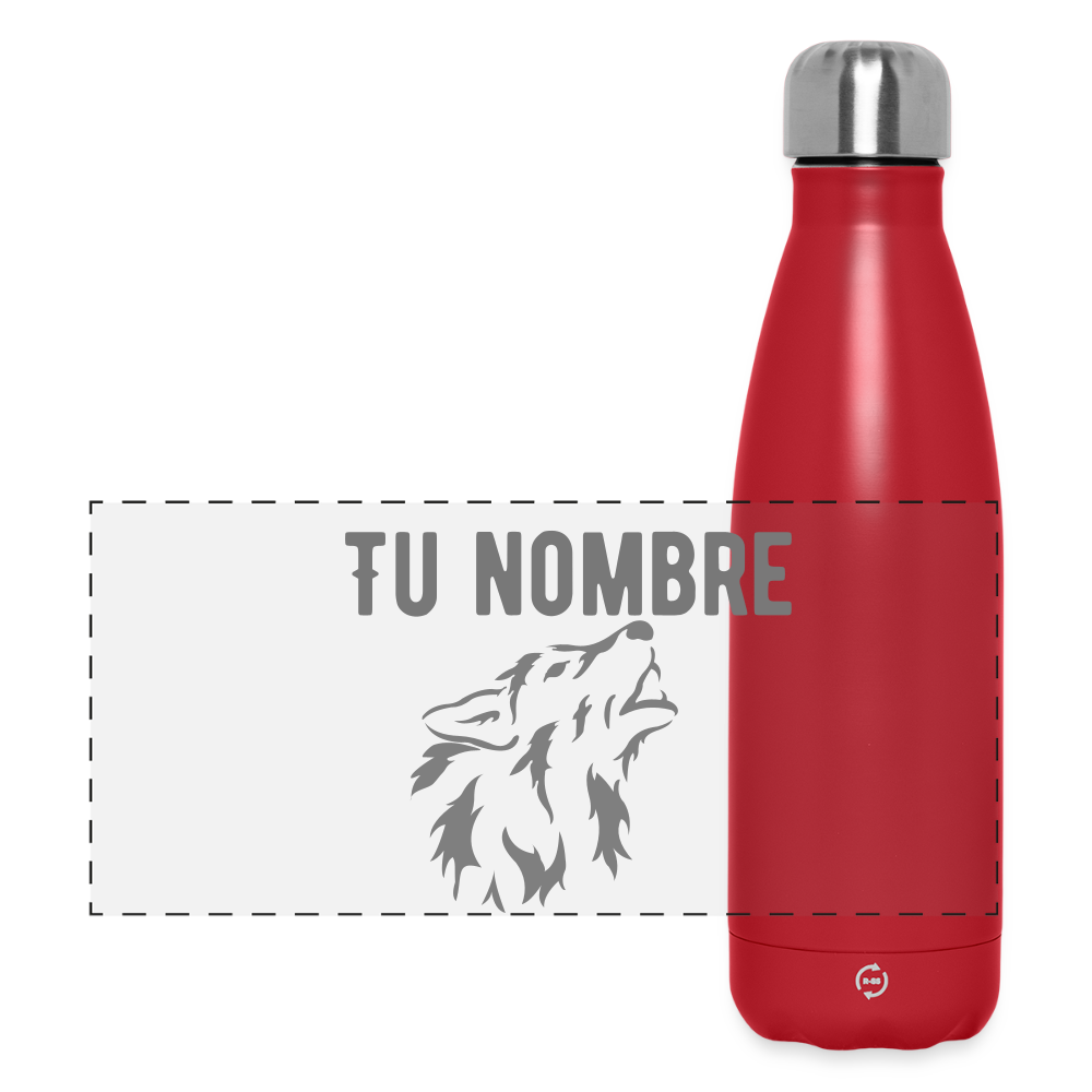 Botella de agua isotérmica 500 ml personalizable - rojo