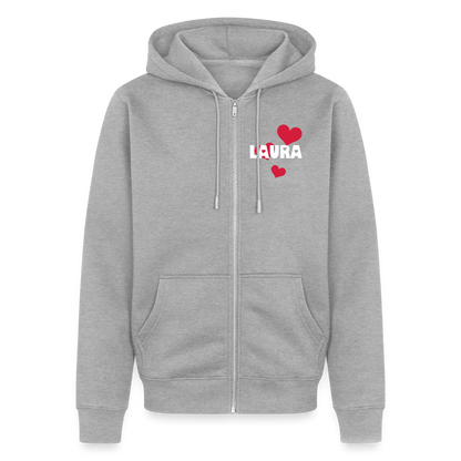 Chaqueta con capucha premium unisex - gris jaspeado