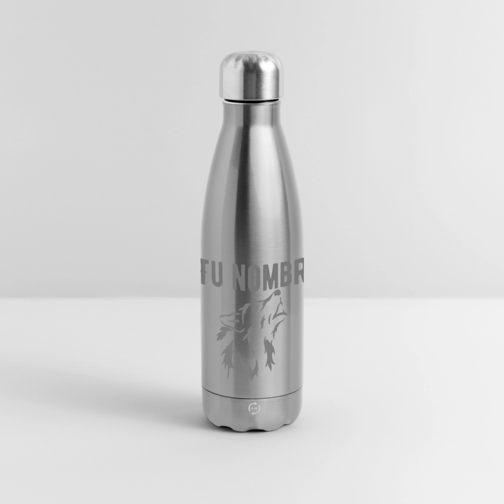 Botella de agua isotérmica 500 ml personalizable - plateado claro