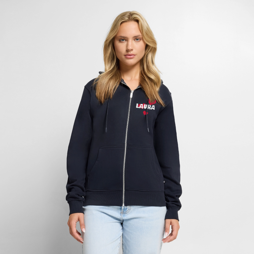 Chaqueta con capucha premium unisex - azul marino