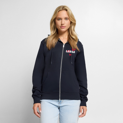 Chaqueta con capucha premium unisex - azul marino