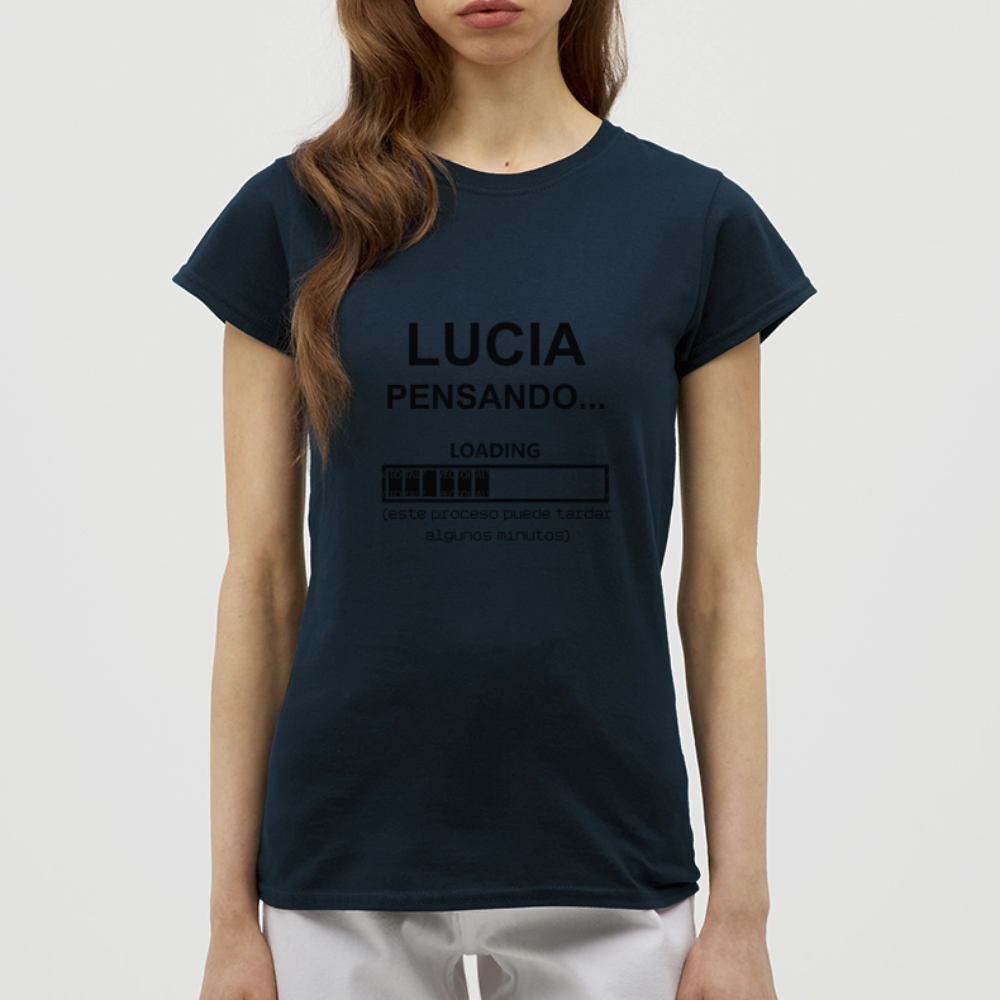Camiseta mujer premium personalizable - azul marino