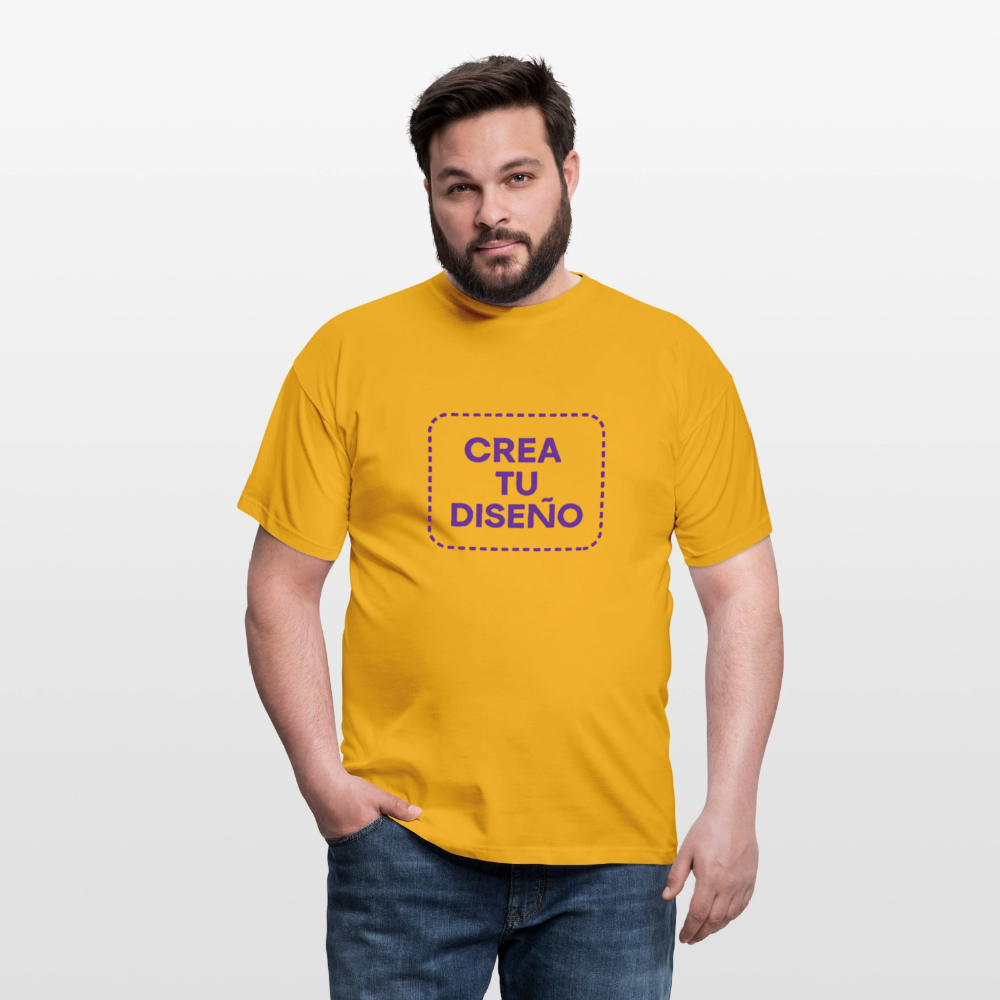 Camiseta negra personalizable - amarillo