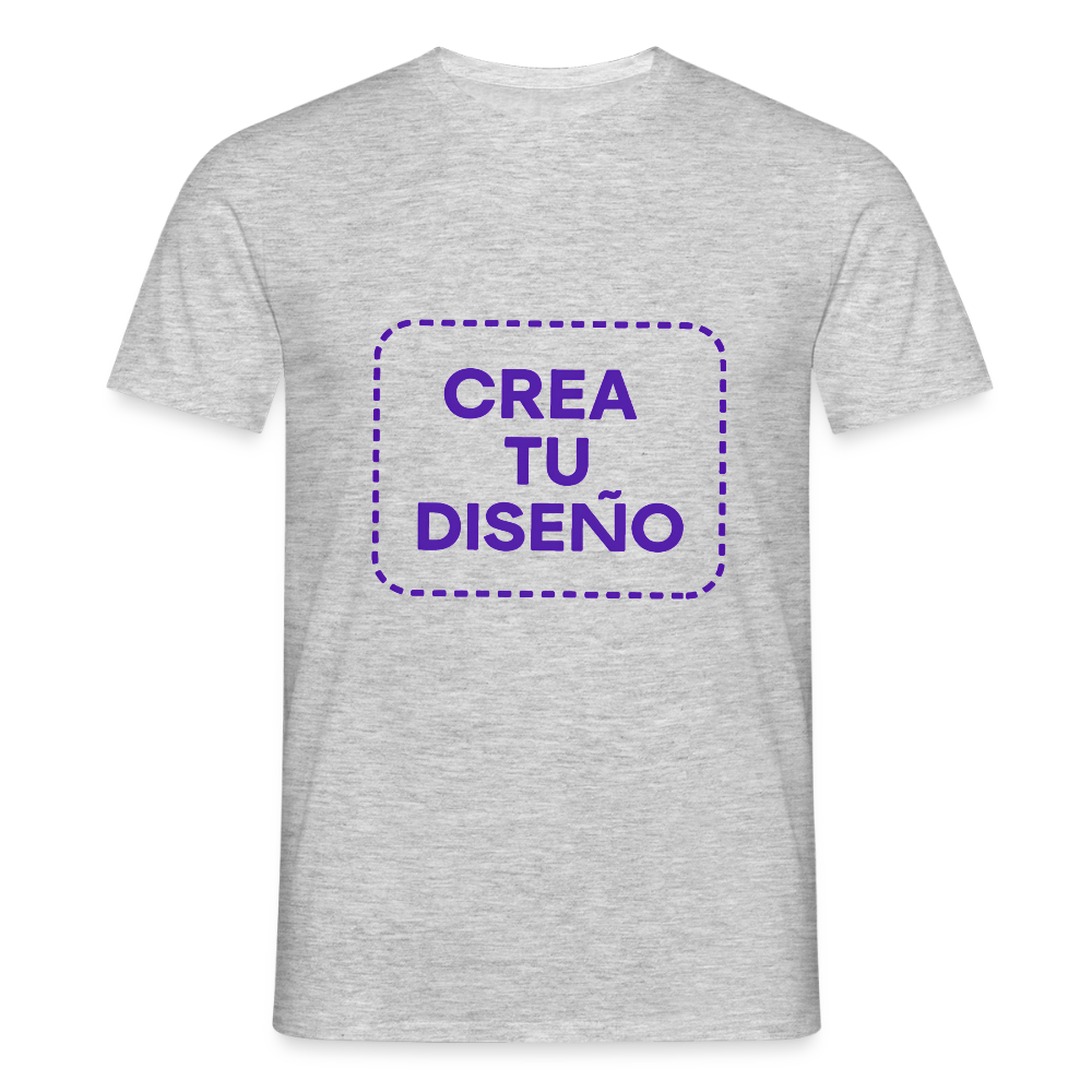 Camiseta negra personalizable - gris jaspeado