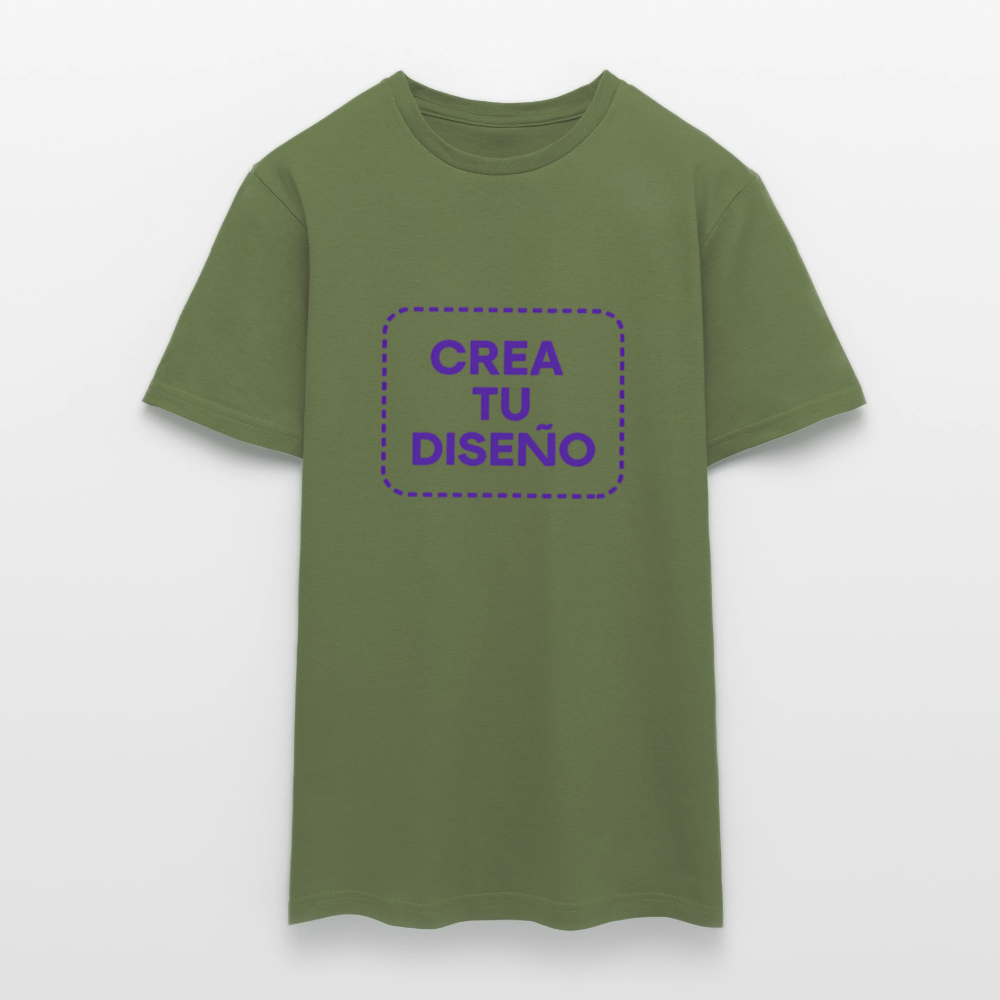 Camiseta negra personalizable - verde oliva