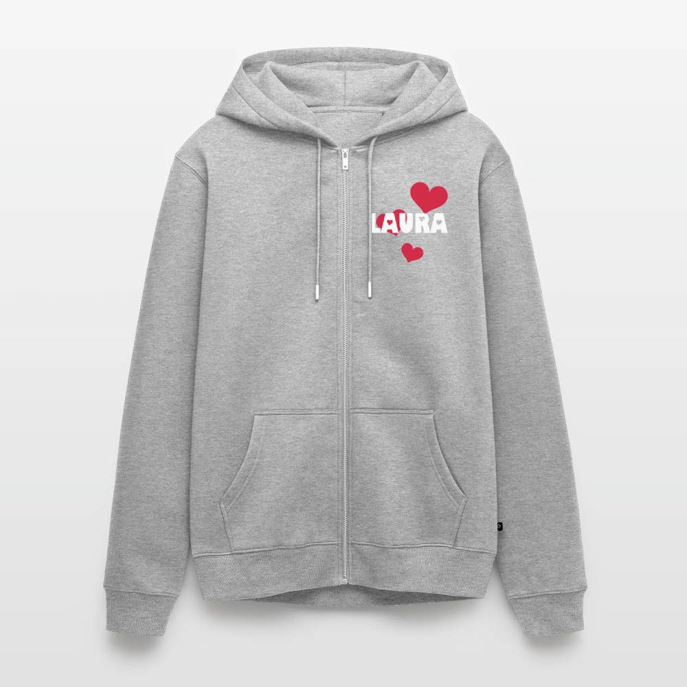 Chaqueta con capucha premium unisex - gris jaspeado