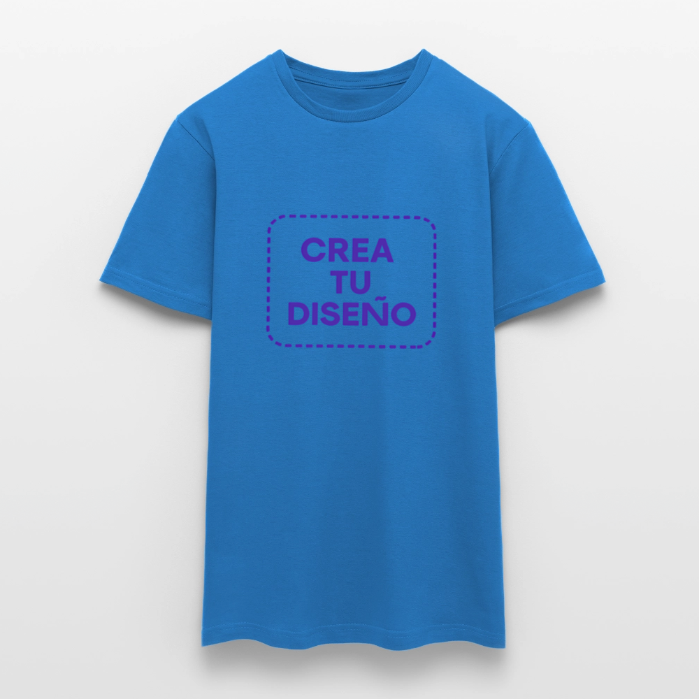 Camiseta negra personalizable - azul intenso