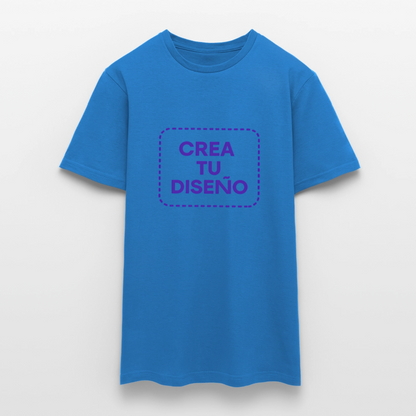 Camiseta negra personalizable - azul intenso