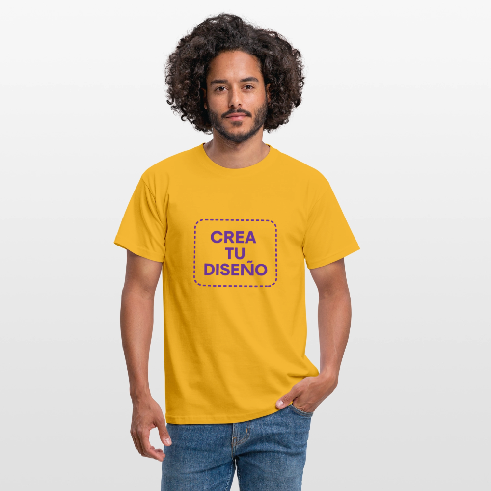 Camiseta negra personalizable - amarillo