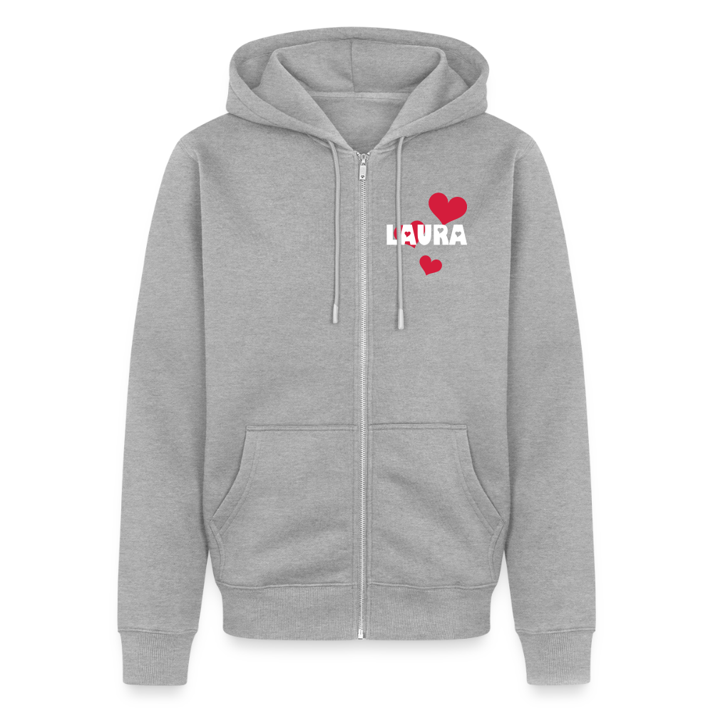 Chaqueta con capucha premium unisex - gris jaspeado