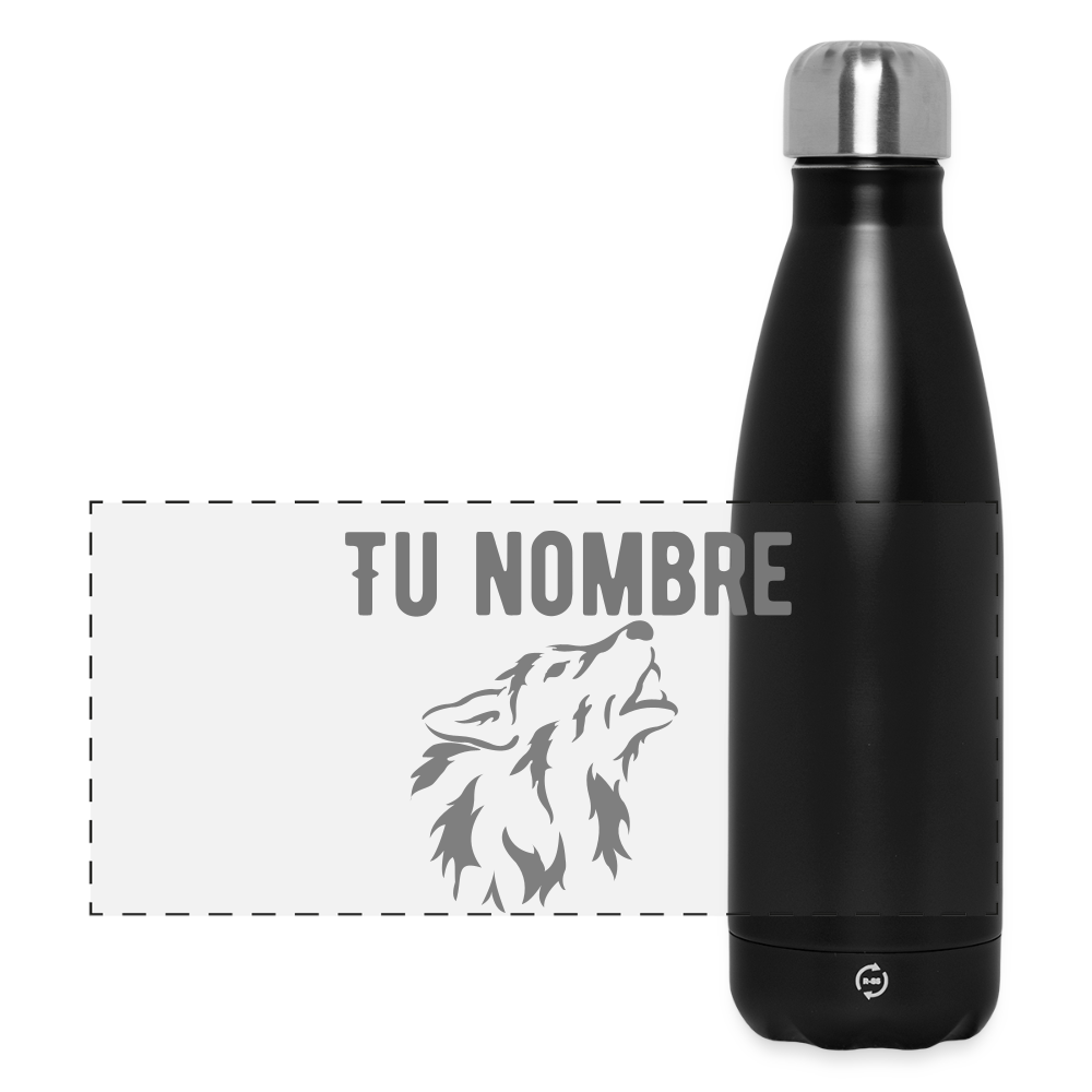 Botella de agua isotérmica 500 ml personalizable - negro