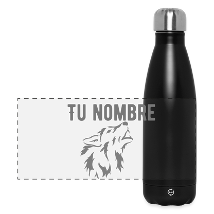 Botella de agua isotérmica 500 ml personalizable - negro