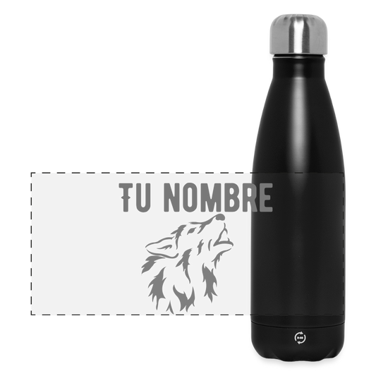 Botella de agua isotérmica 500 ml personalizable - negro