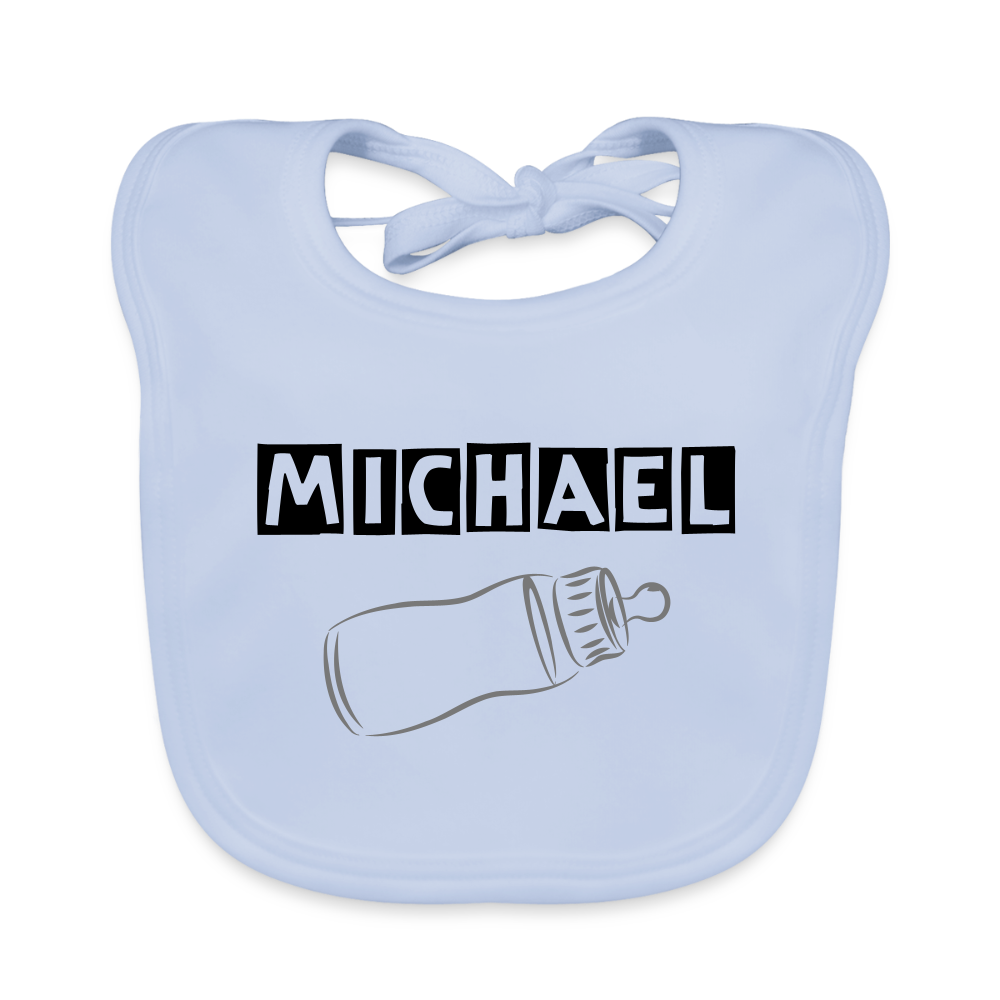 Babero ecológico bebé - celeste