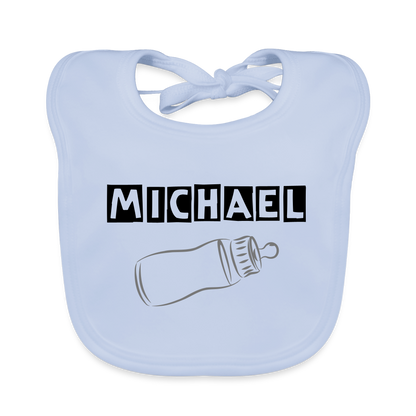 Babero ecológico bebé - celeste